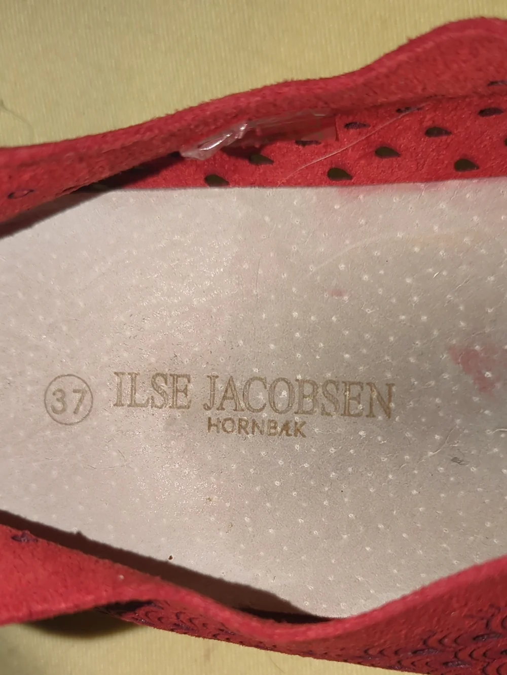 Red Slip-On Isle Jacobsen Shoes w/ Embossed 'TJH' Sole Size 6.5 NOW ONLY $45